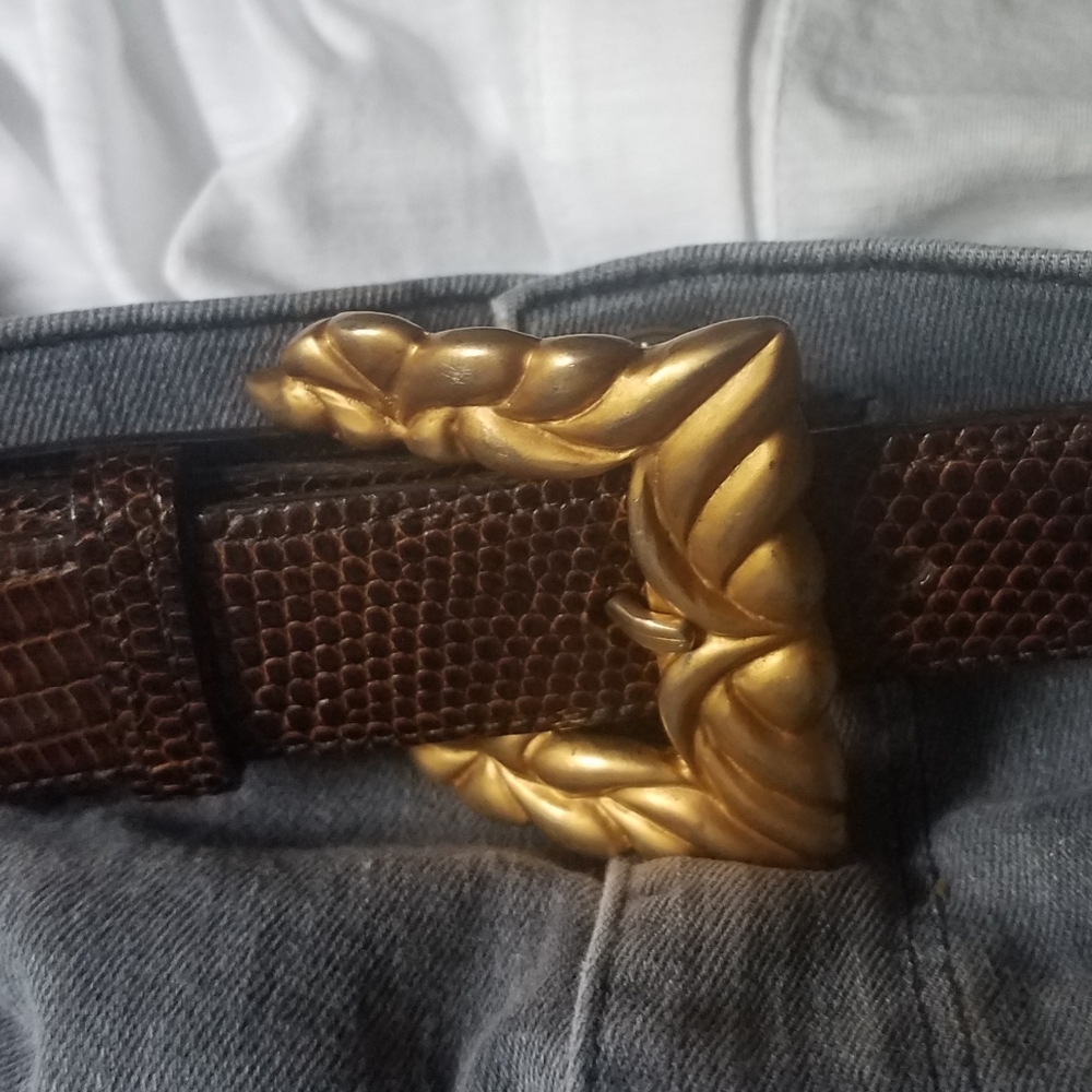 Kleinberg Sherrill Belt, Gold Vermeil Buckle
